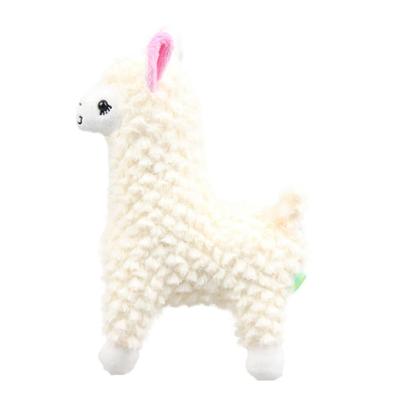 China Custom Cute Stuffed Llamas Toy Beige Plush Alpaca Plush Toy for sale