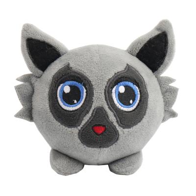 China Wholesale High Quality Cute Big Eyes Raccoon Strain Ball Plush Toy For Gift for sale