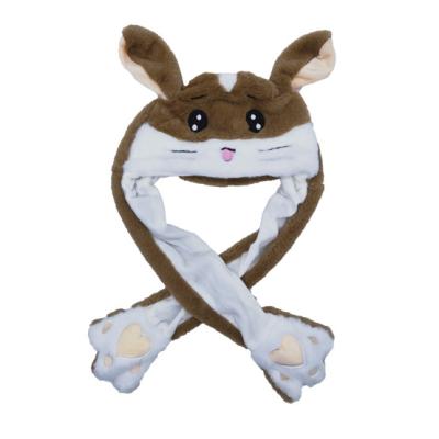 China Wholesale Movable Plush Animal Ear Rabbit Hat 	Plush Animal Hats ISO9001/EN71/ASTM/SGS for sale