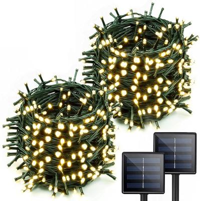 China Extra Long 2-Pack Each 72FT 200 LED Solar String Holiday Decoration Lights Outdoor (Upgraded Super Bright), Waterproof Solar Christmas Lights for sale