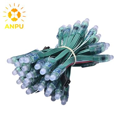 China Outdoor Waterproof Led Christmas Lights Solar Pixel String Lights Dot Pixel Sign Light ANPU Pixel Led Accessible RGB Led String WS2811 for sale