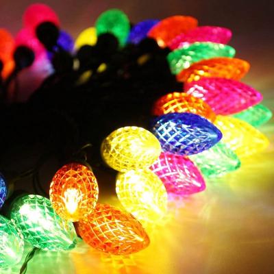 China Dropshipping IP68 Smart RGB C9 Christmas String Programmable Led Lights Holiday Decoration C9 Led Bulb Light for sale