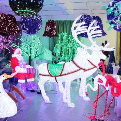 China Christmas Letters Lights Desgin 2.2*0.6m 2020 Hot Sale Garden Mall Outdoor Illumination Decoration 3D Giant Christmas Reindeer Lights for sale