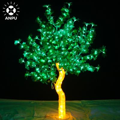 China Commercial Use 2*1.5m LED Maple Tree Holiday Lighting Garden Decorative Led Artificial Yellow Maple Tree for sale