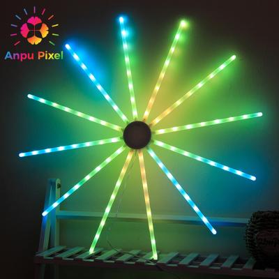 China Outdoor ANPU 2D LANDSCAPE Pixel Starburst Fairy Lights Firework Meteor Lights Music Sync for Bedroom Decorations for sale