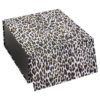 China Recyclable In Stock Glitter Leopard Design Gift Box Wedding Christmas Halloween caja de regalo Para joyas20*20*10cm gift box for sale