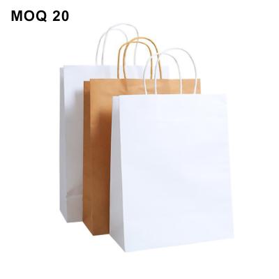 China Recycled moq 20pcs stocking bag custom paper materials torba white papierowa bag paper packaging for sale