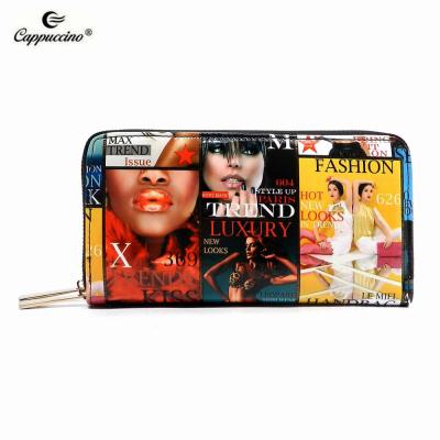 China Beautiful bag wallet made in china Beautiful bag wallet made in china 2020 ss cappuccino new collection fashion designer inspired digital printed wallet make in china for sale