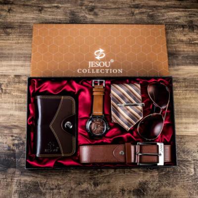 China Black Friday Exquisite Gift Wrapping Best New Fashion OEM Wallet&Watch Exquisite Packaging Gift Set Men's Favorite Gift for sale