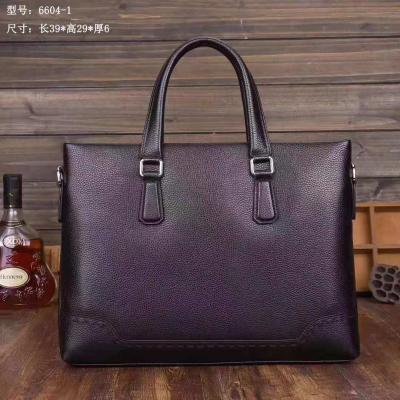 China 2021 Fashion Men's Briefcases Business Laptop Bags Genuine Leather Waterproof Handbags With Shoulder Strap for sale