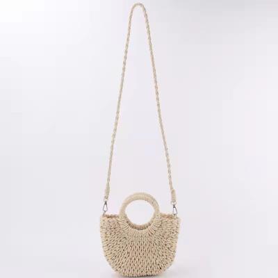 China Fashion Travel Tote Beach Straw Bag High Quality Handwoven Handwoven Shoulder Bag for sale