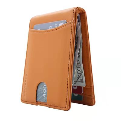 China 2022 Hot Sale Original Slim Luxury Slim Card Holder Cowhide Leather Wallet Waterproof For Man Design Money Waterproof Clip for sale