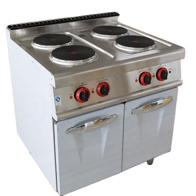 China Deli Round Electric Four Head Vertical Cooking Stove With Continuous Cabinet Bottom for sale