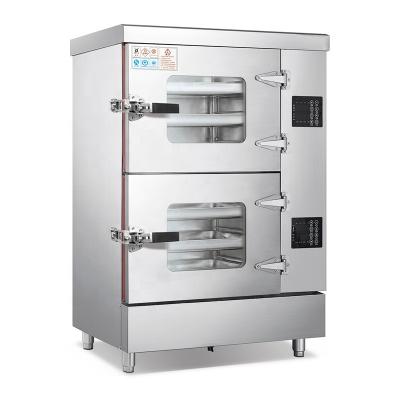 China Deli CE Industrial Food Steamer / Commercial Electric Rice Steamer Cabinet /12 24 Trays Gas Type Rice Steamer Machine for sale