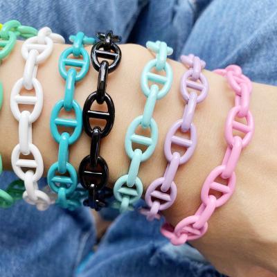 China 2021 TRENDY Summer Trendy Jewelry Rainbow Colors Crystal Jewelry Acceessories Bracelets Adjustable Fashion Jewelry For Women 51737 for sale