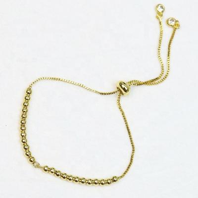 China Wholesale Fashionable 18K Plated Tiny Bead Chain Bracelets Accessories For Bracelet Making for sale