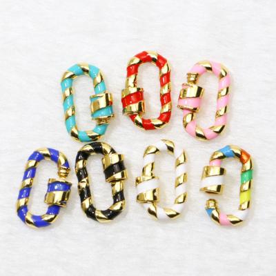 China Small Fashionable Multiple Enamel Colors Gold Plated Star Clasps For Jewelry Making for sale