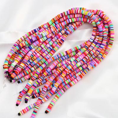 China 2021 Fashionable Multi Colored Soft Clay Beads Pieces Strands Chain Accessories For Jewelry Making for sale