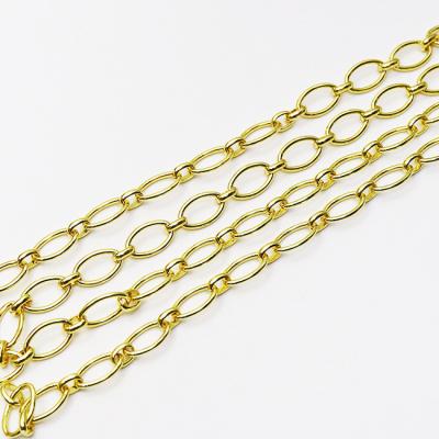 China Trendylink CLASSIC chain for making jewely keep colors quality fashion 18K plated large brass link chain jewelry accessories for sale