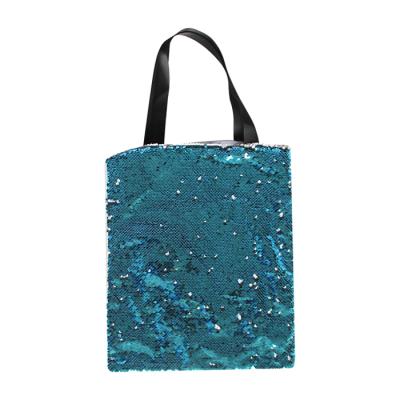 China Fashion wholesale high quality sublimation printing sequin tote handbags for women empty eco-friendly sublimation canvad tote bag for sale