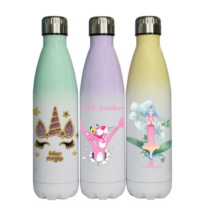 China Wholesale 750ml Double Wall Viable Vacuum Dye 304 Stainless Steel Reusable Coffee Thermos Mugs Heat Transfer Sublimation Tumbler for sale