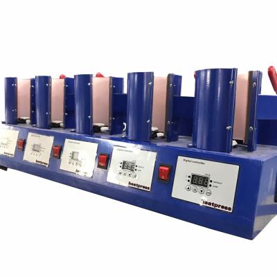 China Wholesale Multi-Function Printing Machine Heat Transfer Five Mugs At A Time Transfer 5 In 1 Mug Tumbler Heat Press Sublimation Machine for sale