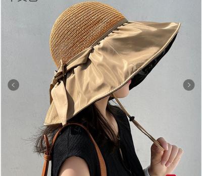 China Picture Fashion Vinyl Beach Shade Folding Straw Hat for sale