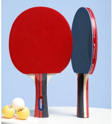 China Professinal 6 Bat Table Tennis Racket Ping Pong Racket Table Tennis Set Red Red Star Premium Rubber Top Quality OEM Customized Good Color Wooden 25.5 cm for sale