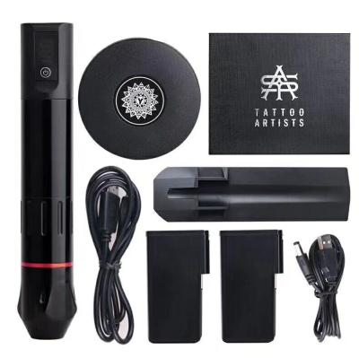 China Tattoo Shop 2020 New Fashion Wireless Mast Battery Rotary Tattoo Pen Set for sale