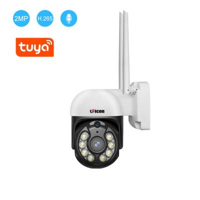 China NIGHT VISION Tuya Smart 1080P 2MP 360 Panoramic CCTV Wireless Security Detection Mini WiFi PTZ Camera Human Support Google Alexa for sale