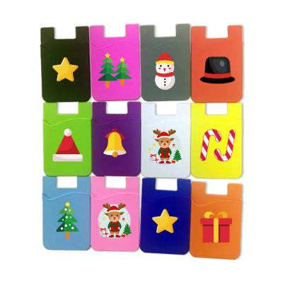 China Newest Fashion Customized Customized Adhesive Self Adhesive Silicone Phone Card Holder Sorting Case for sale