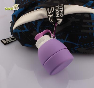 China New Design Sport Viable Wholesale Portable Silicone Collapsible Water Bottle for sale