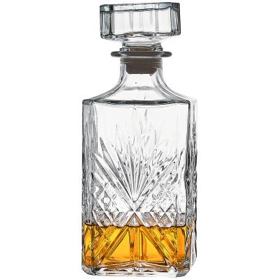 China Lead Free Fashionable Crystal Diamond Crystal Whiskey Decanter Set New Fashion Decanter Whiskey Set for sale