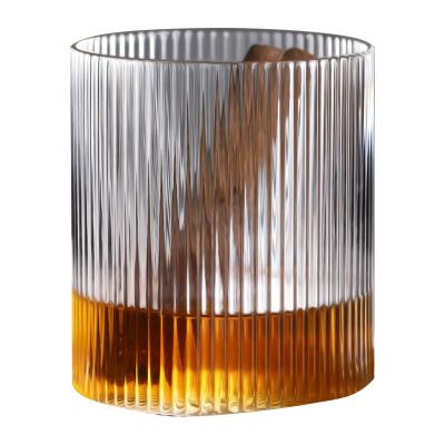 China Viable Hot Selling Transparent Glass Grain Whiskey Beer Mug High Quality High Value Vertical Drinking Glass for sale