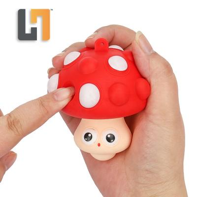 China Educational Toy Cute Mushroom Shape Stress Ball 3D Squishy Squishy Squishy Decompression Silicone Toys Funny Educational Squishy Squishy Ball for sale