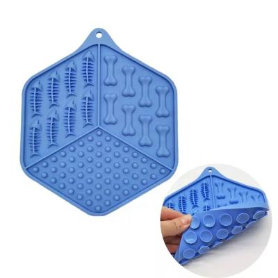 China Food Grade Viable Silicone Waterproof Dog Lick Mat Slow Feeder Lick Mat With Suction Cups Lick Mats Dog for sale