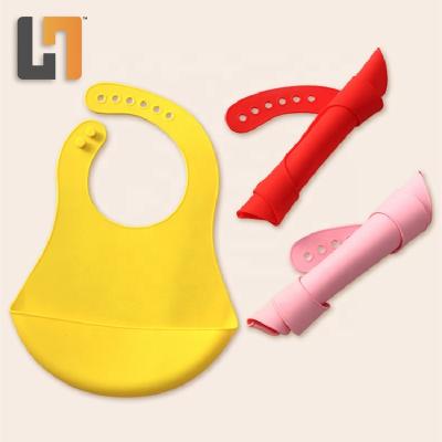 China Baby Bib Bpa Free Organic Silicone Bpa Free Kids Feeding Eating Waterproof Silicone Baby Bib Customized for sale