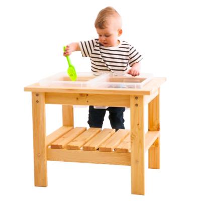 China Modern Indoor And Outdoor Educational Sensory Activity Play Table Children Wooden Light Sensory Table For Kids for sale