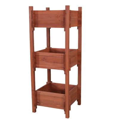 China Modern Outdoor Wooden Plant Stand with 3 Tiered Corner Flower Shelf for Large Plants Rack Ladder Step and Flower Pot Stand Holder for sale