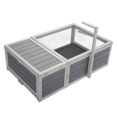 China Breathable Wooden Turtle Habitat Enclosure Acrylic Tortoise House Small Animal Hutch Indoor Outdoor Grey for sale