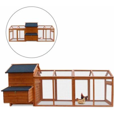 China Windproof Outdoor Wooden Chicken Coop Hen House with Nesting Box Removable Tray Ramp for sale