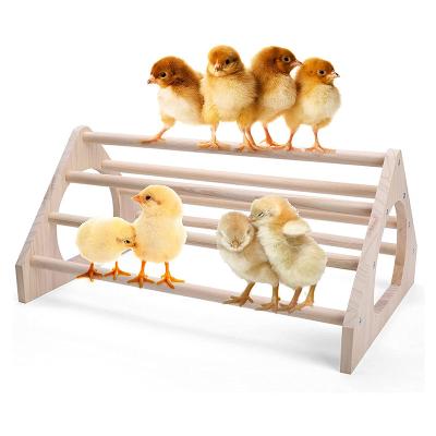 China Sustainable High Quality Chicken Perch Toys For Coop  Swing Wood Stand  Strong Wooden Chicken Roost for sale