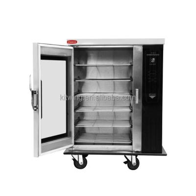 China Hot air circulation system Commercial Kitchen Equipment Single Door Six Trays Food Delivery Trolley Heating Warmer Cabinet for sale