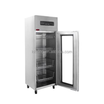 China Stainless steel circular heating tube + fan Commercial Kitchen Stainless Steel Single Glass Door Computer Panel Disinfection Cabinet for sale