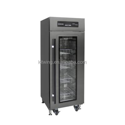 China New Design Restaurant Kitchen Single Glass Door 4 Layer High Temperature Disinfection Vertical Cabinet BY-TC400L-1 for sale