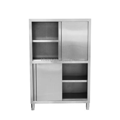 China Durable Using Superior Quality Stainless Steel Kitchen Pantry Storage Cupboards Cabinet Sliding Door Cupboard-1 for sale