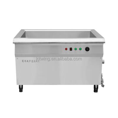 China Knob temperature control/Thick stainless steel heating tube Commercial Multifunction Freestanding 1.2m Single Tank Ultrasonic Dishwasher Machine for sale