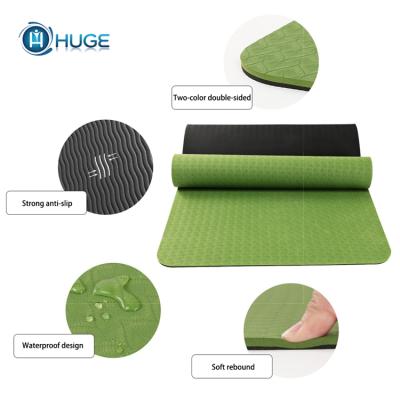 China Double Sides Eco Friendly Natural Rubber NBR Rubbera Yoga Mat Eco Friendly Rubber Waterproof Slip Resistance, High Resilience PU Eco Yoga Mat for sale