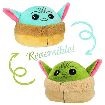 China Soft fabric avocado cotton Yoda double sided plush toy, double sided mood shake stuffed figure that shows your mood, a gift for kids and babies for sale