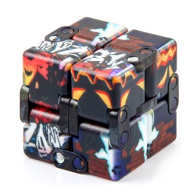 China Graffiti Halloween infinity cube toy, magic cube decompression puzzle desktop gift, magic model children and adults for sale